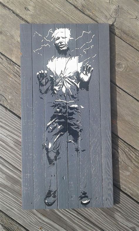 Large 24 Inch Han Solo Frozen In Carbonite Painting On Etsy