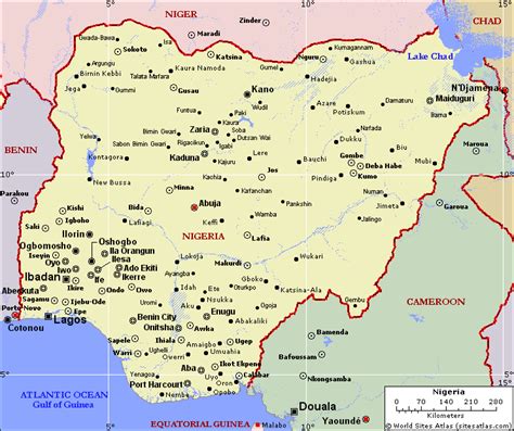 Nigéria Mapas Geográficos Da Nigéria