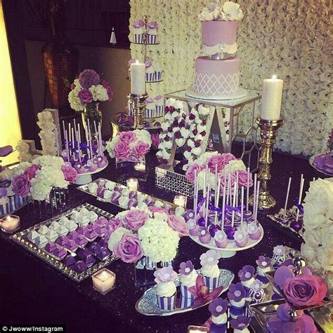 royal in purple theme purple dessert tables purple desserts wedding candy table
