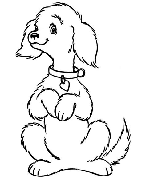 Printable dog coloring page to print and color : A Cute Spoil Dog Coloring Page - Download & Print Online ...
