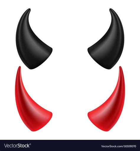 Devils Horns Isolated On White Background Vector Image