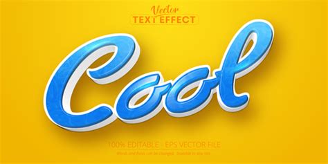 Blue Cool Editable Text Style Effect Vector Free Download