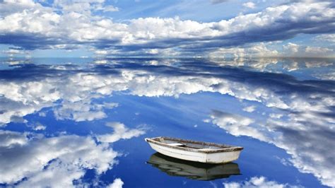 Full Hd Wallpaper Lake Sky Cloud Mirror Reflection