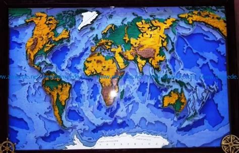 Searching for solutions i found many potential. 3D World map file cdr and dxf free vector download for ...