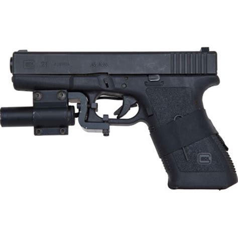 Glock Model 21 Semi Automatic Pistol Mounted With Laser Sight