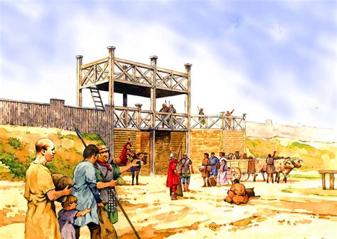 Fortified Roman Camp In Gaul During Caesars Campaign Ancient Roman