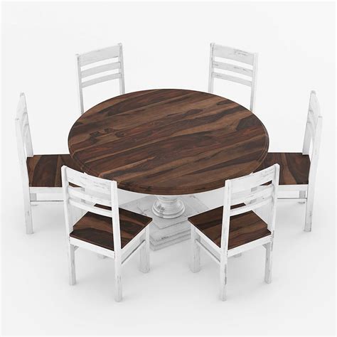 Love that all tools needed was supplied. Illinois Modern Two Tone Solid Wood 10 Piece Round Dining ...