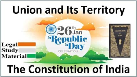 Union And Its Territory Under Indian Constitution Article 1 4