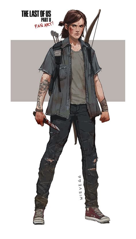 The Last Of Us Part Ii Ellie Concept Art By Thomas Wievegg Thelastofus