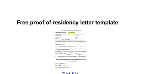 proof  residency letter  landlord