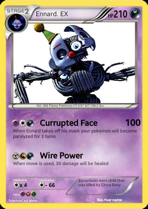Home Made Fnaf Pokémon Cards Five Nights At Freddys Amino