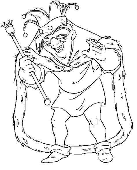 Coloriage A Imprimer Le Bossu De Notre Dame Roi De La Fete Gratuit Et Colorier