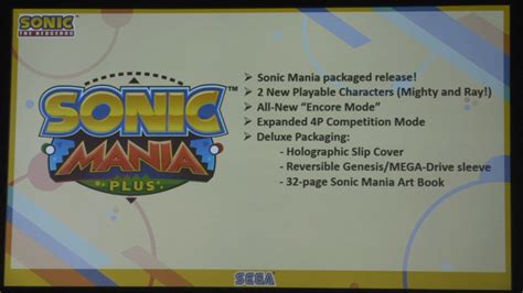 Sonic Mania Plus Announced Physical Release And New