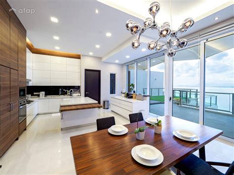 Contemporary Modern Balcony Dining Room Condominium Design Ideas