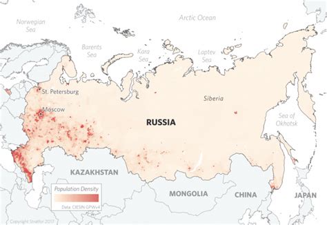 Siberia Population Density Map