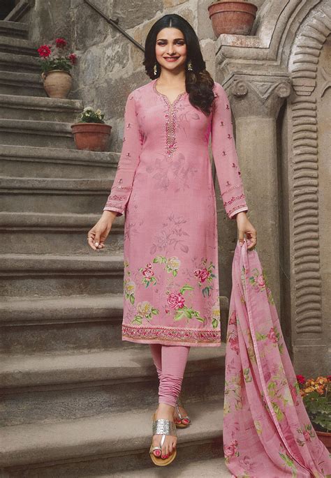 Buy Pink Crepe Bollywood Salwar Suit 193446 Online At Lowest Price From Huge Collection Of