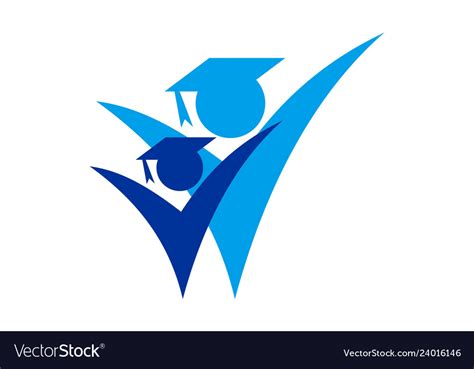 Academic Logo Icon Concept Royalty Free Vector Image