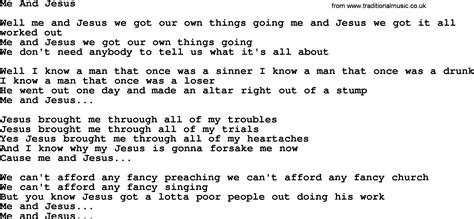 Me And Jesus By George Jones Counrty Song Lyrics