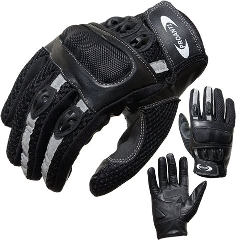 Proanti Summer Motorcycle Gloves Leather And Venting Mesh Xs To Xxxl