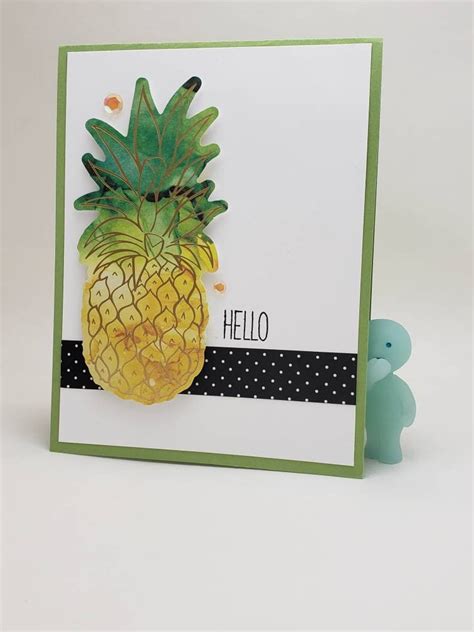 Pineapple Hello Card Etsy