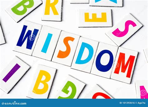 Word Wisdom Made Of Colorful Letters Stock Photo Image Of Colors