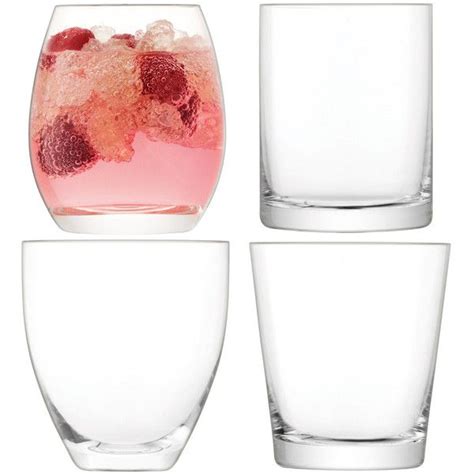 Lsa Lulu Tumbler Clear Assorted Set Of 4 Glassware Wine Glass Set Blown Glasses