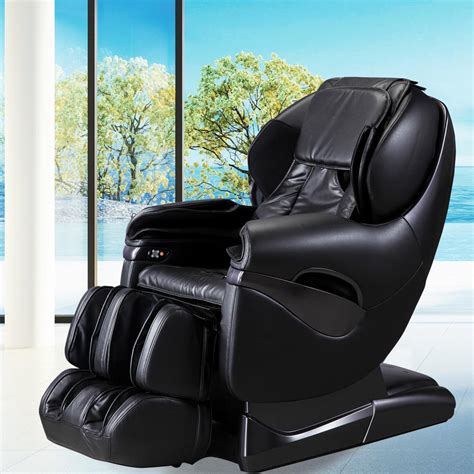 Experience all the benefits of a regular massage from the comfort of your home. TITAN Pro Series Black Faux Leather Reclining Massage ...