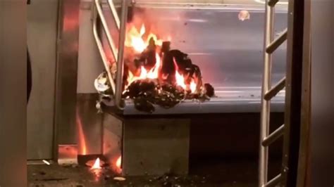 Wild Video Shows Item On Fire Inside F Train Subway Car In New York City Abc7 New York