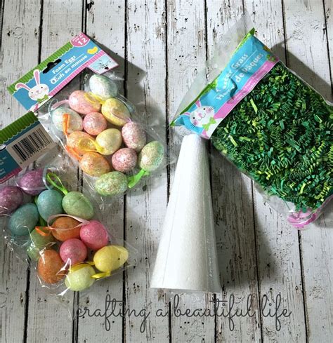 Diy Easter Egg Centerpiece Using Dollar Store Items Easter Egg Tree