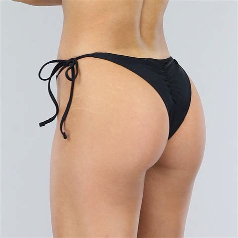 Sexy Zwart Brazilian Bikinibroekje Met Scrunch Detail Uwantisell Nl