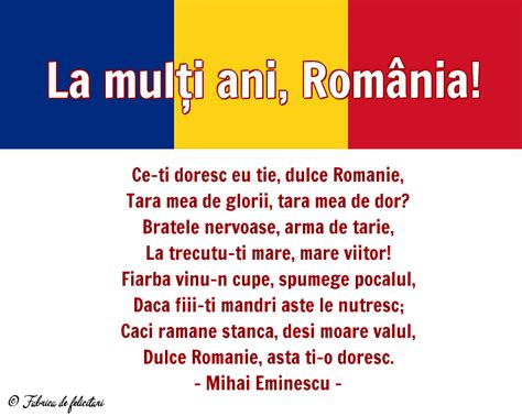 Imagine Poezie La Mulți Ani România Felicitari De 1 Decembrie