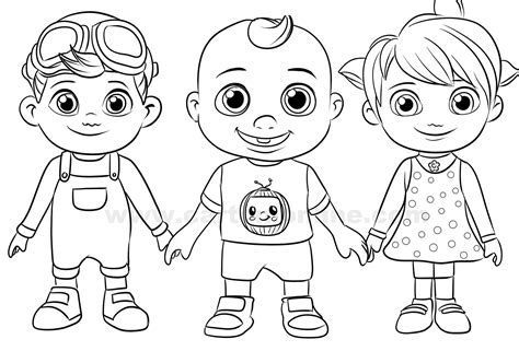 Tom Tom Cocomelon Coloring Page Cocomelon Coloring Pages Images And