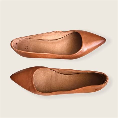 Frye Shoes Frye Sienna Cognac Leather Ballet Pointed Flats Poshmark