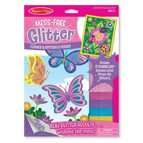 Melissa And Doug Mess Free Glitter Activity Kit Flower And Butterfly