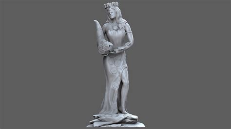 Artstation Tyche Goddess Of Fortune 3d Print Ready Resources