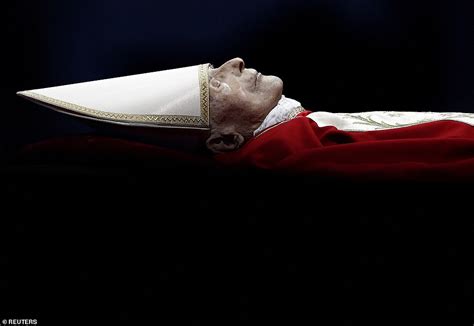 new images show pope benedict lying in state in the vatican big world tale