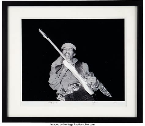 Jimi Hendrix Limited Edition Photo Print Numbered And Signed By Lot