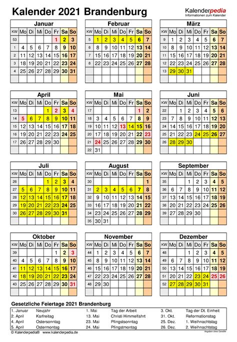 Bagi sobat kanalm, yang datang pada laman ini, dan ingin kanalmu juga mempunyai beberapa template mentahan untuk kalender 2021 dengan format cdr dan juga pdf, lengkap dengan penanggalan jawa. Kalender 2021 Brandenburg: Ferien, Feiertage, Excel-Vorlagen
