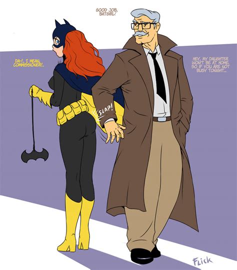 Batgirl And Commissioner Gordon By Flick The Thief On Deviantart