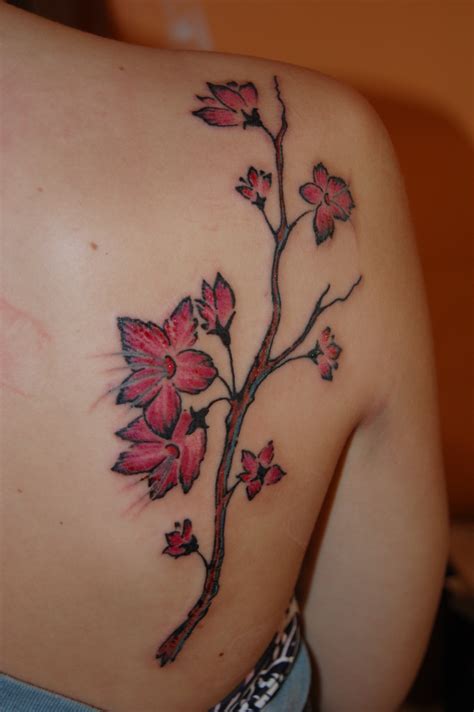 Cherry blossom tattoo designs the cherry blossom is a beautiful flower that grows on cherry trees and that is closely related to the rose (cherry fruit comes from another kind of tree). Cherry Blossom Tattoos Designs, Ideas and Meaning ...