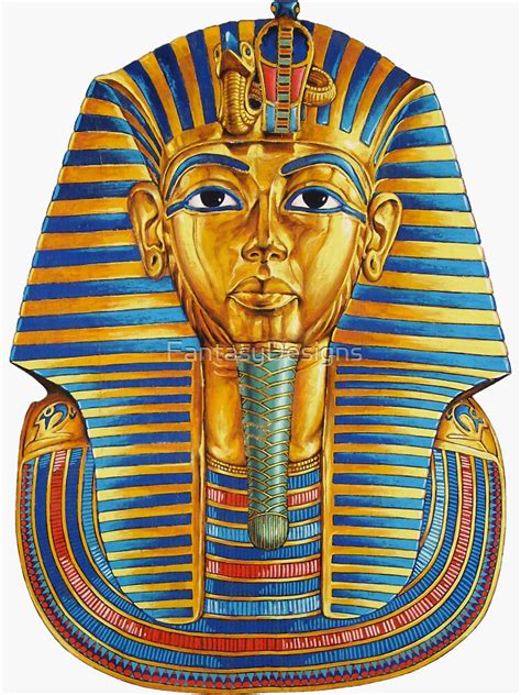 King Tut Sticker By Fantasydesigns Redbubble
