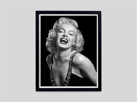 Vintage Marilyn Monroe Poster Black And White Marilyn Monroe Etsy