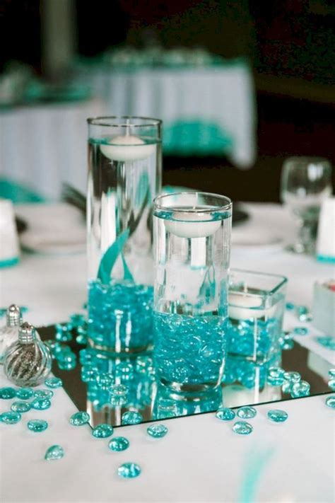 18 Adorable Teal Wedding Ideas With Images Teal Centerpieces