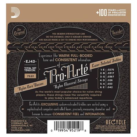 D'Addario EJ43 Pro-Arte Light Tension Klasik Gitar Teli | doremusic