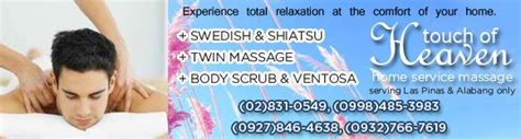 touch of heaven home spa massage spa in las pinas
