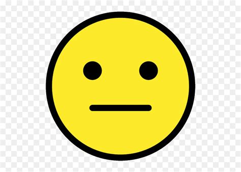 Neutral Face Emoji Clipart Emotionless Clipart Hd Png Download Vhv