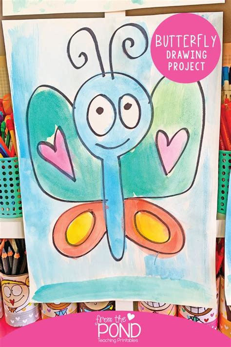 Butterfly Art Project From The Pond Drawing Projects Drawing Lessons