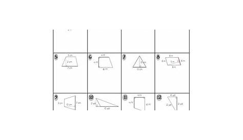 Area of Parallelograms, Triangles, and Trapezoids - Coloring Activity