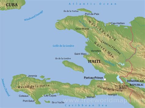 Haiti Physical Map