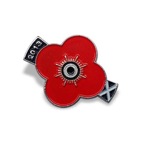 2013 Scottish Poppy Appeal Pin Badge An Enamel Poppy Badge With 2013